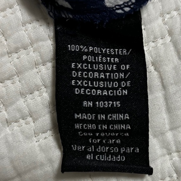 Zac & Rachel Off Shouldered Front Pleated Loose Fit Blouse (XL) Navy Polka Dot - Picture 9 of 10